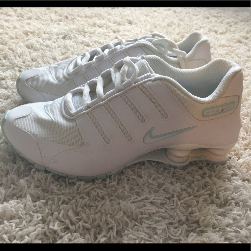 Nike Shox White and Teal Glow in the Dark